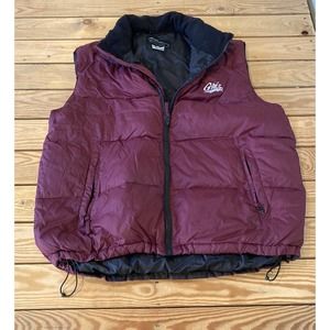 Montana Mountaineering GRIZ Down Puffer Vest Size Large Men’s Maroon Full Zip